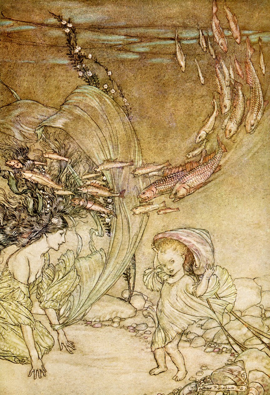 Undine autorstwa Friedricha de la Motte Fouque autorstwa Arthur Rackham