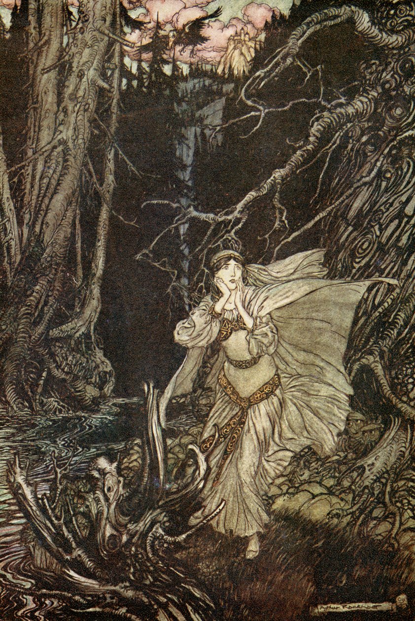 Undine autorstwa Friedricha de la Motte Fouque autorstwa Arthur Rackham