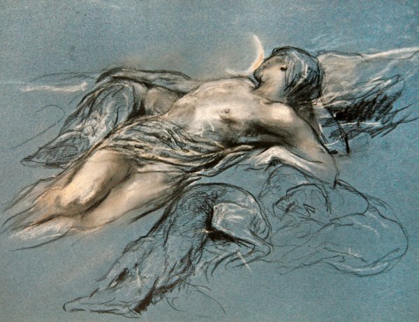 Pocałunek Księżyca - Endymion autorstwa Arthur Wardle