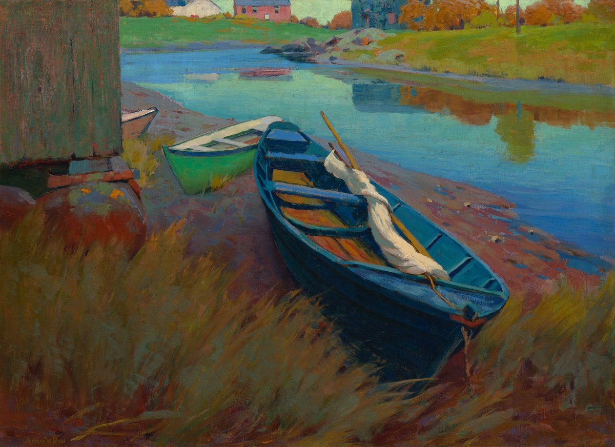 Łodzie w spoczynku, ok. godz. 1895. autorstwa Arthur Wesley Dow