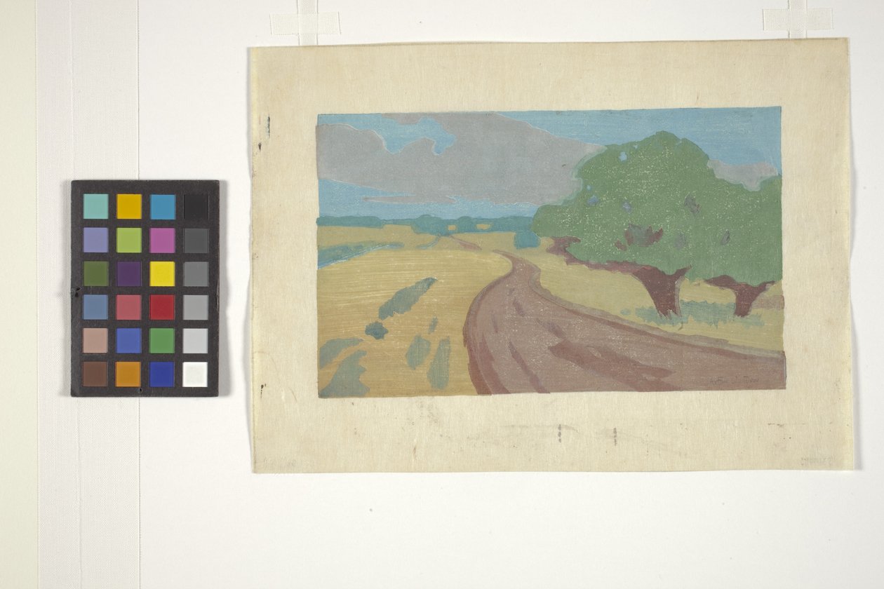 Droga Argilla (kolorowy drzeworyt) autorstwa Arthur Wesley Dow