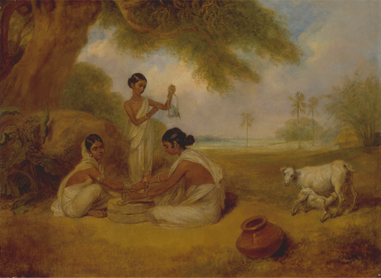 Mielenie kukurydzy autorstwa Arthur William Devis