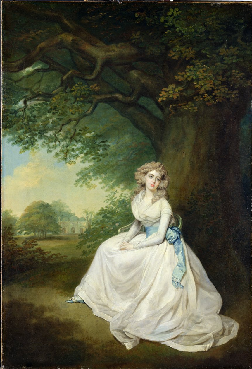 Lady Chambers, c.1789 (olej na płótnie) autorstwa Arthur William Devis