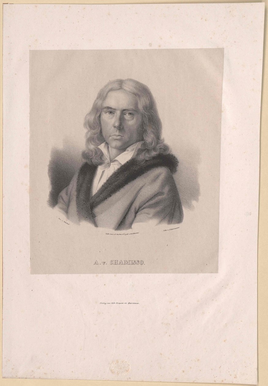 Adelbert von Chamisso (druk) autorstwa Artist Unknown