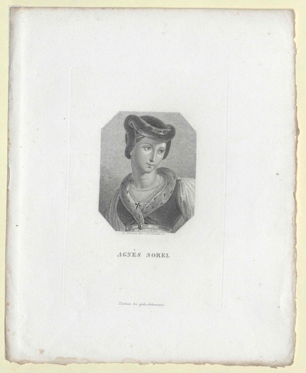 Agnes Sorel (druk) autorstwa Artist Unknown