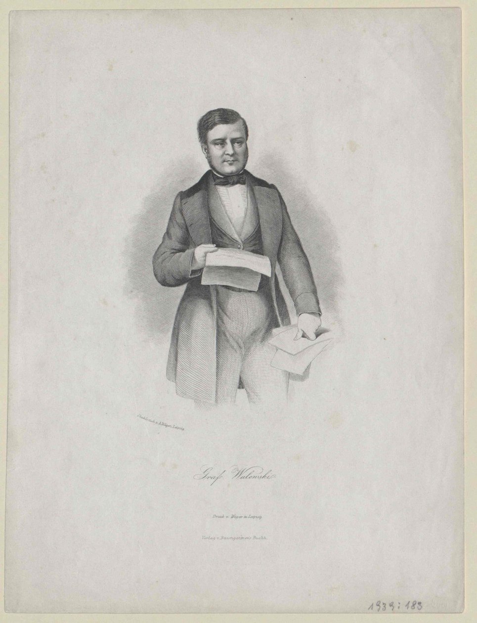 Alexandre Comte Walewski autorstwa Artist Unknown