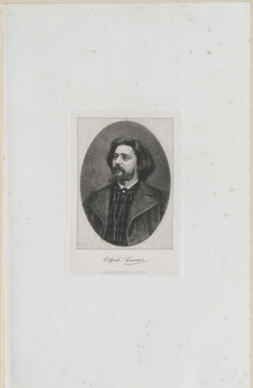 Alphonse Daudet (w druku) autorstwa Artist Unknown