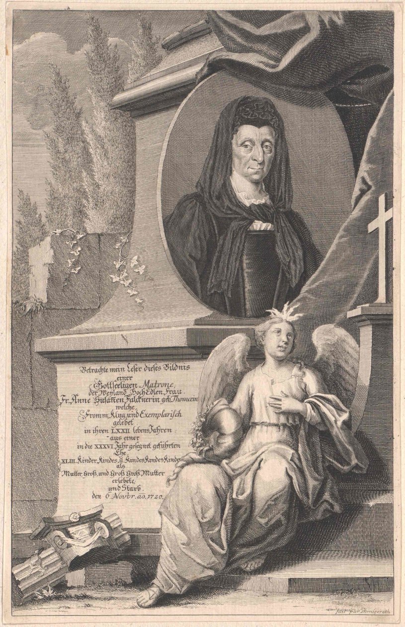 Anne Susanna Thomae (druk) autorstwa Artist Unknown