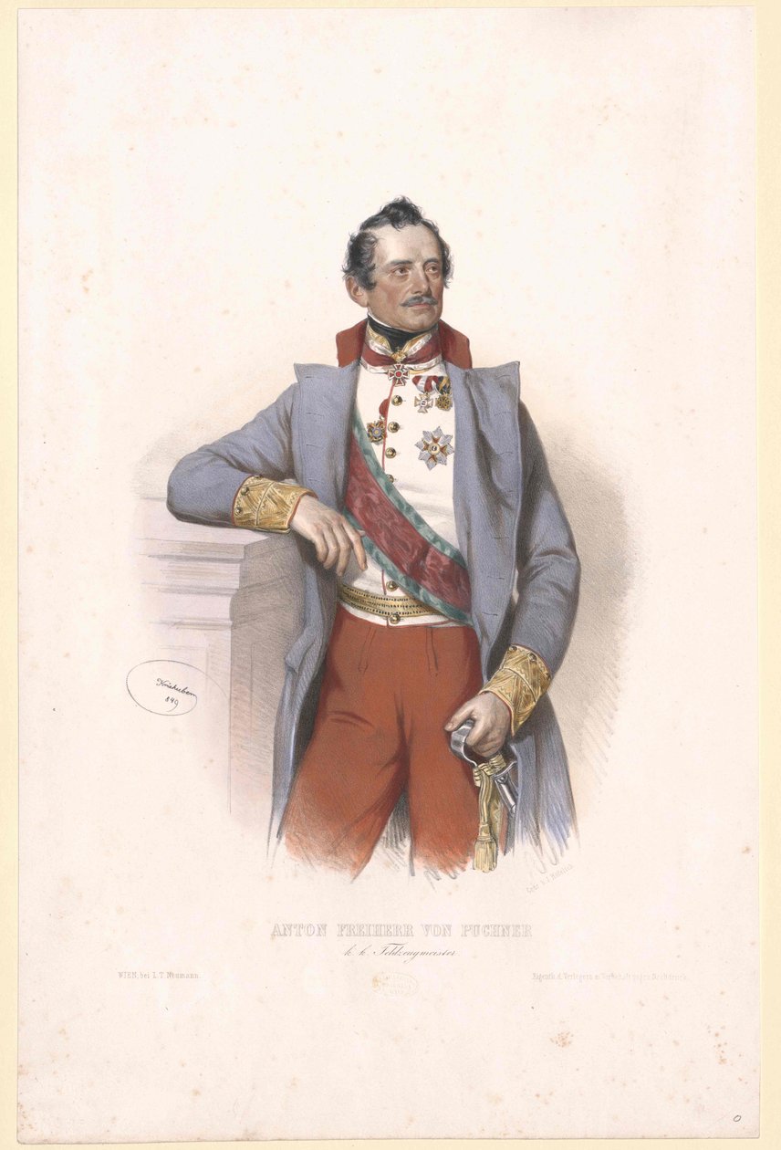 Anton baron Puchner autorstwa Artist Unknown