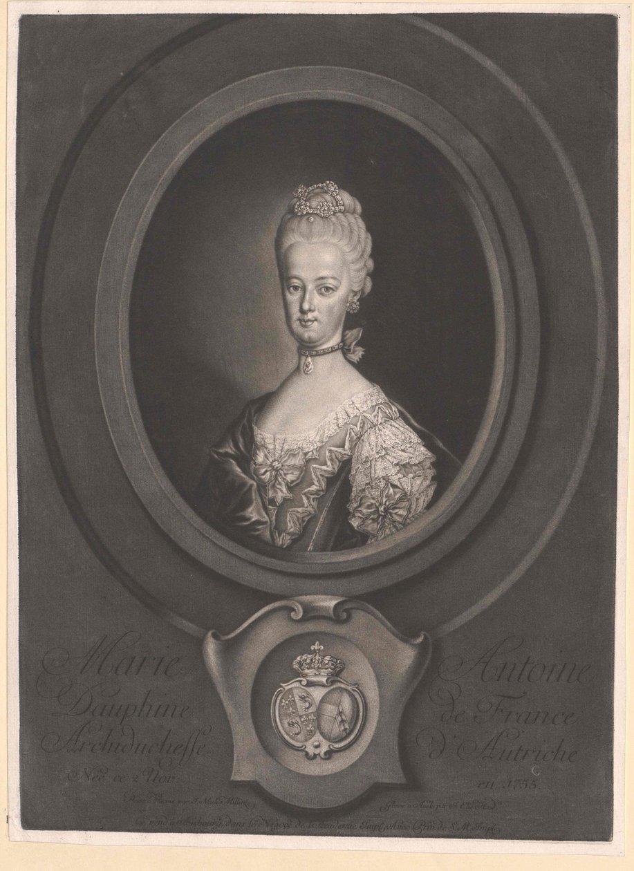 Arcyksiężna Austrii Maria Antonina (druk) autorstwa Artist Unknown