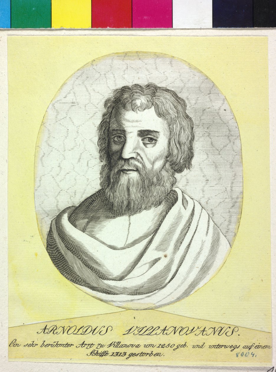 Arnaldus z Villanova (druk) autorstwa Artist Unknown