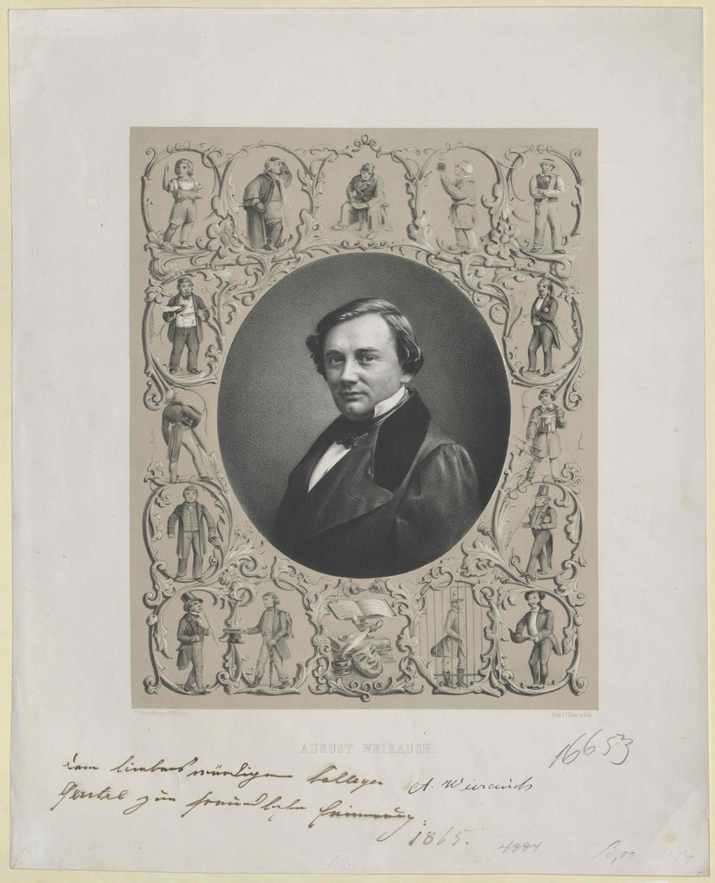 August Weihrauch (druk) autorstwa Artist Unknown