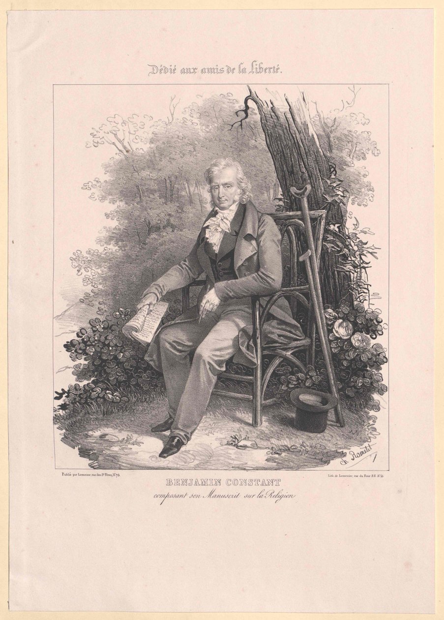Benjamin Constant de Rebecque autorstwa Artist Unknown