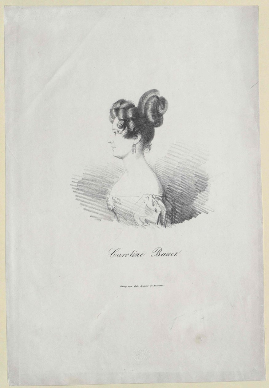 Caroline Bauer (druk) autorstwa Artist Unknown