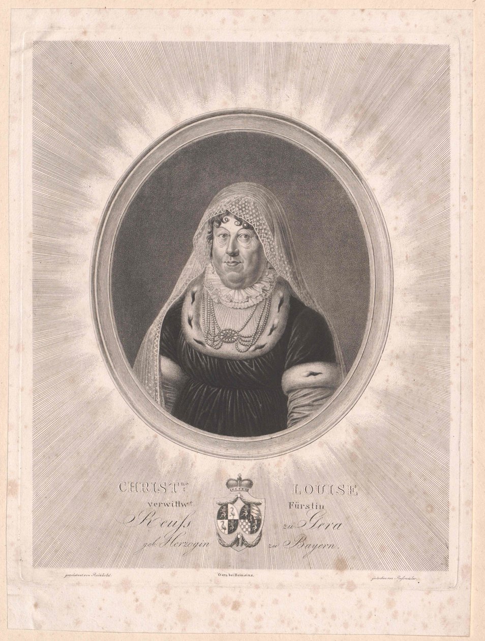 Księżna Bawarii Louise (druk) autorstwa Artist Unknown