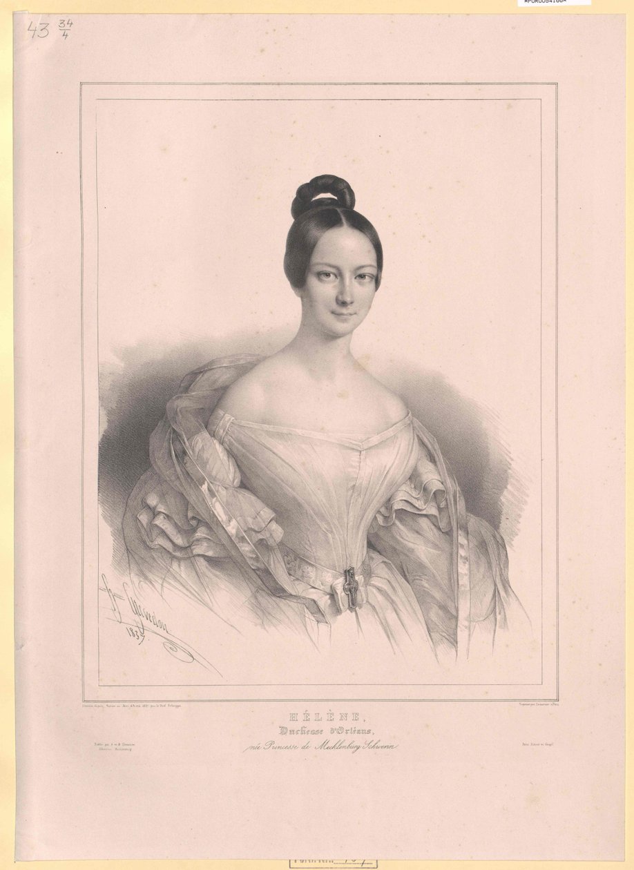 Księżna Meklemburgii-Schwerin Helena autorstwa Artist Unknown