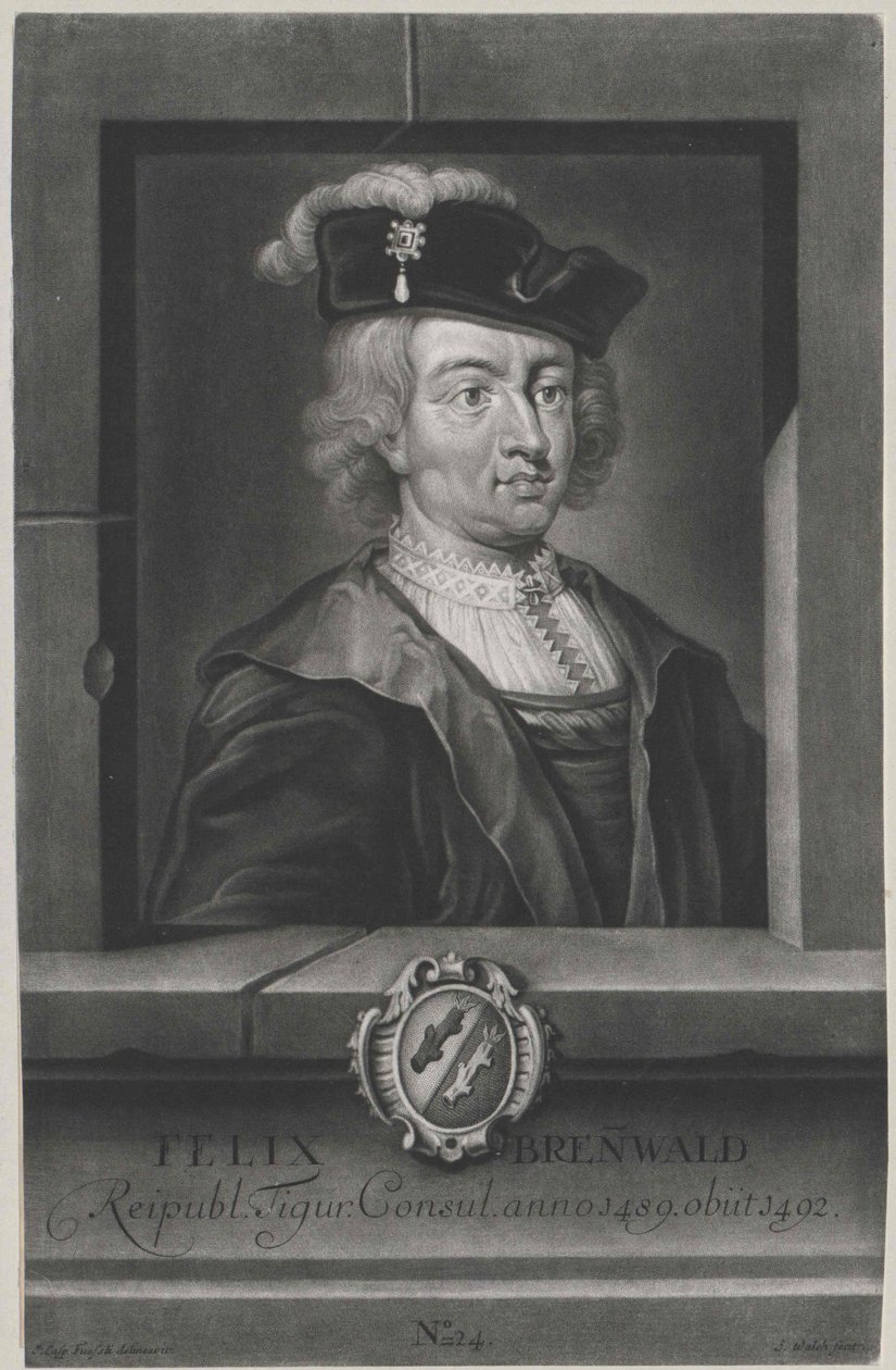 Felix Brennwald (druk) autorstwa Artist Unknown