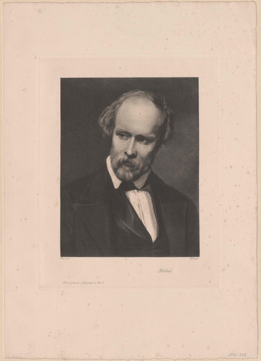 Friedrich Hebbel (druk) autorstwa Artist Unknown