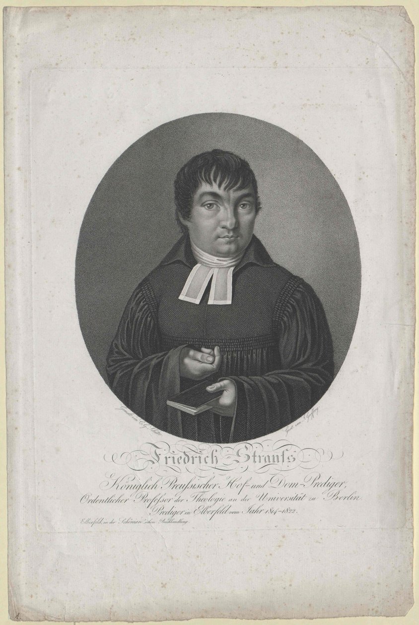 Friedrich Strauss (druk) autorstwa Artist Unknown