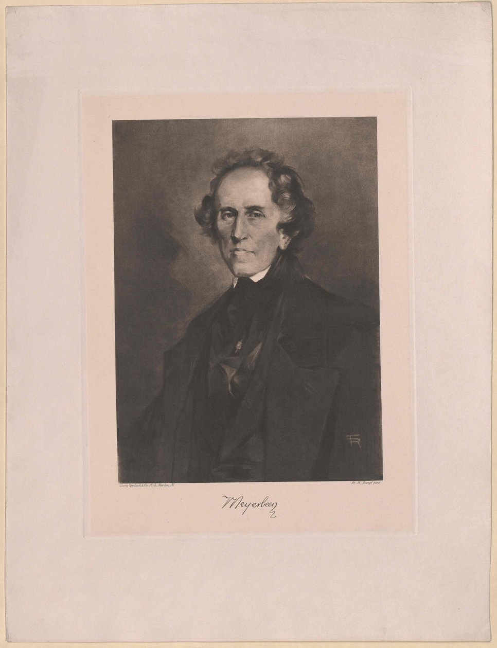 Giacomo Meyerbeer (druk) autorstwa Artist Unknown