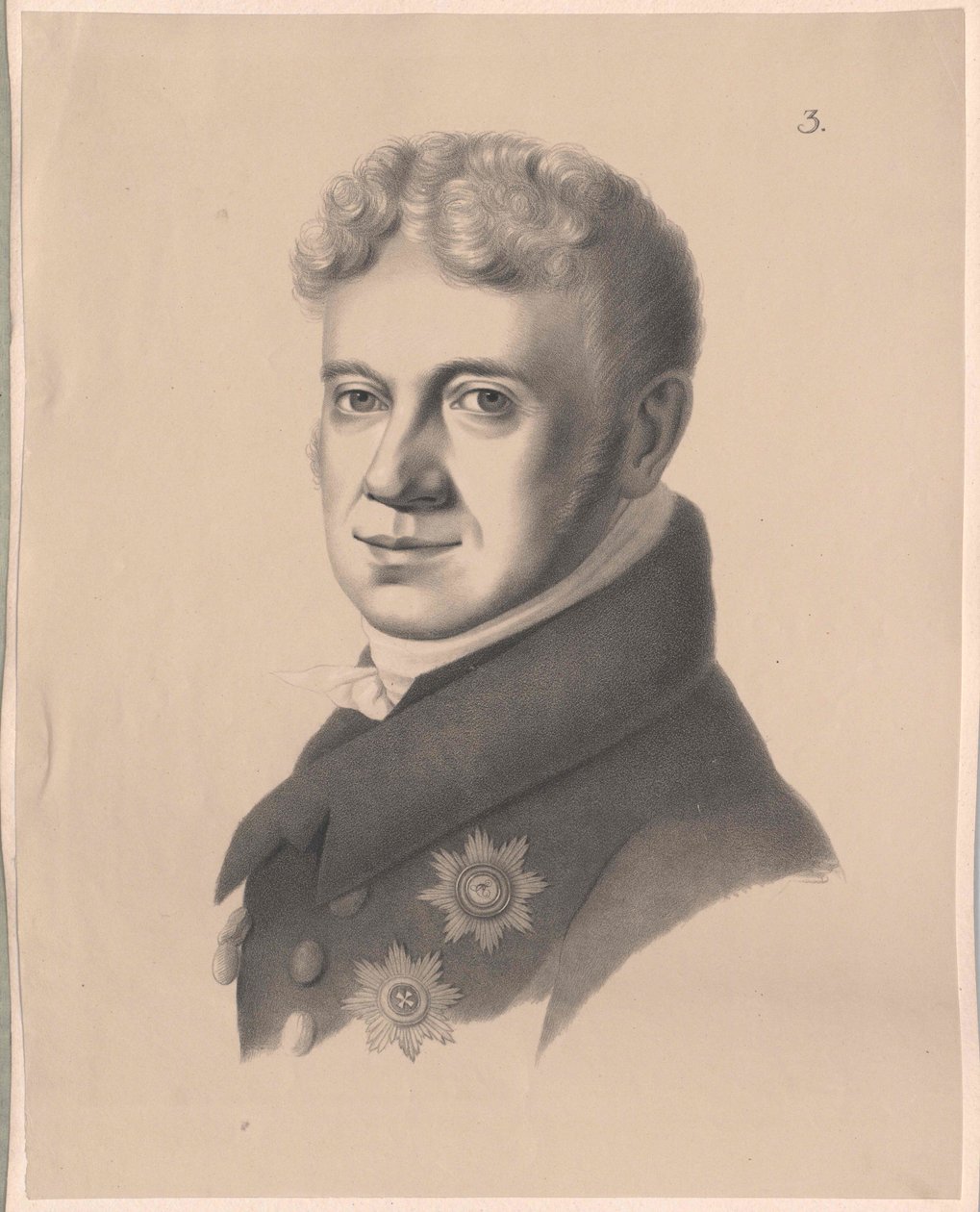 Grigorij Aleksandrowicz baron von Stroganow (druk) autorstwa Artist Unknown