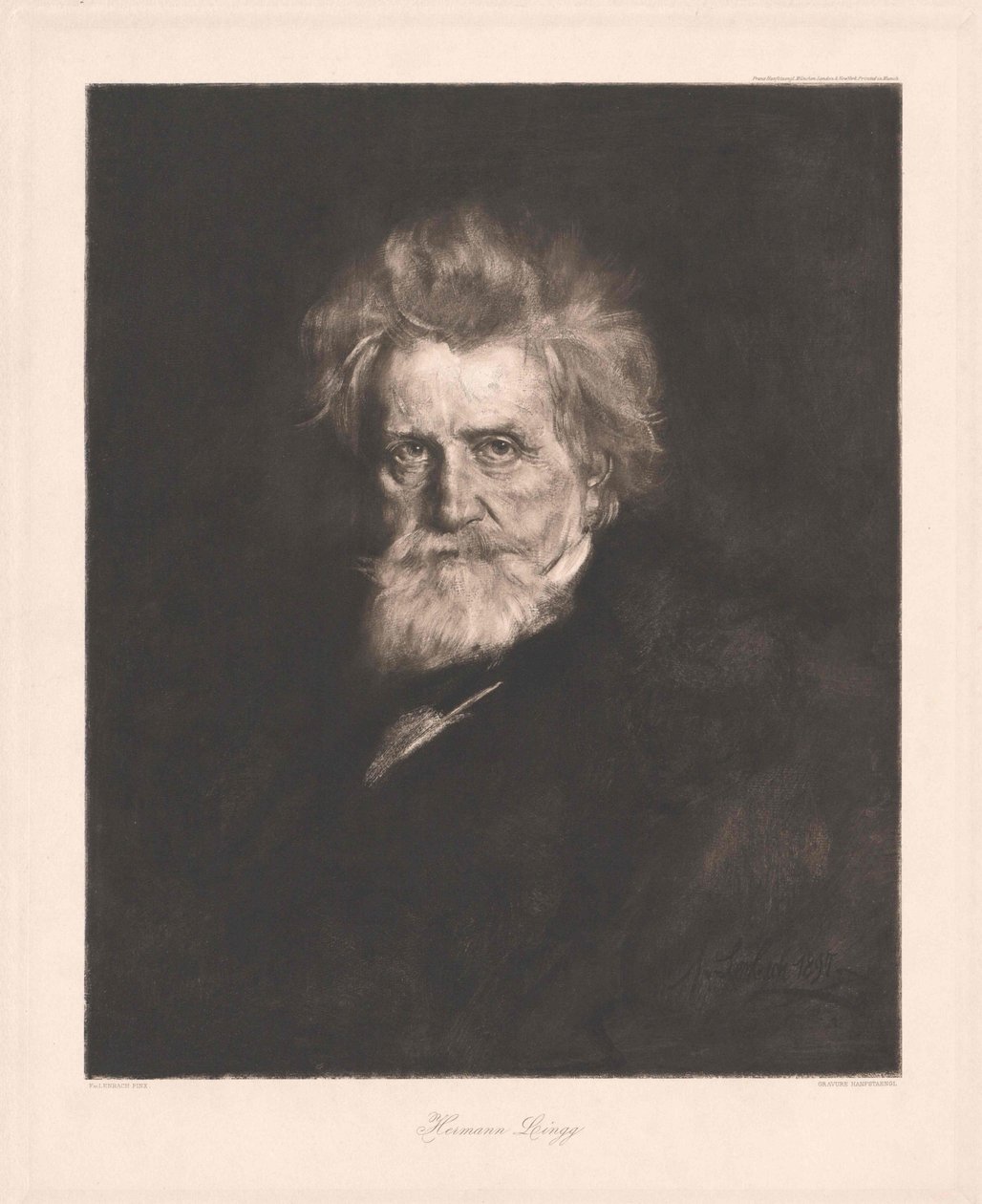Hermann von Lingg (druk) autorstwa Artist Unknown