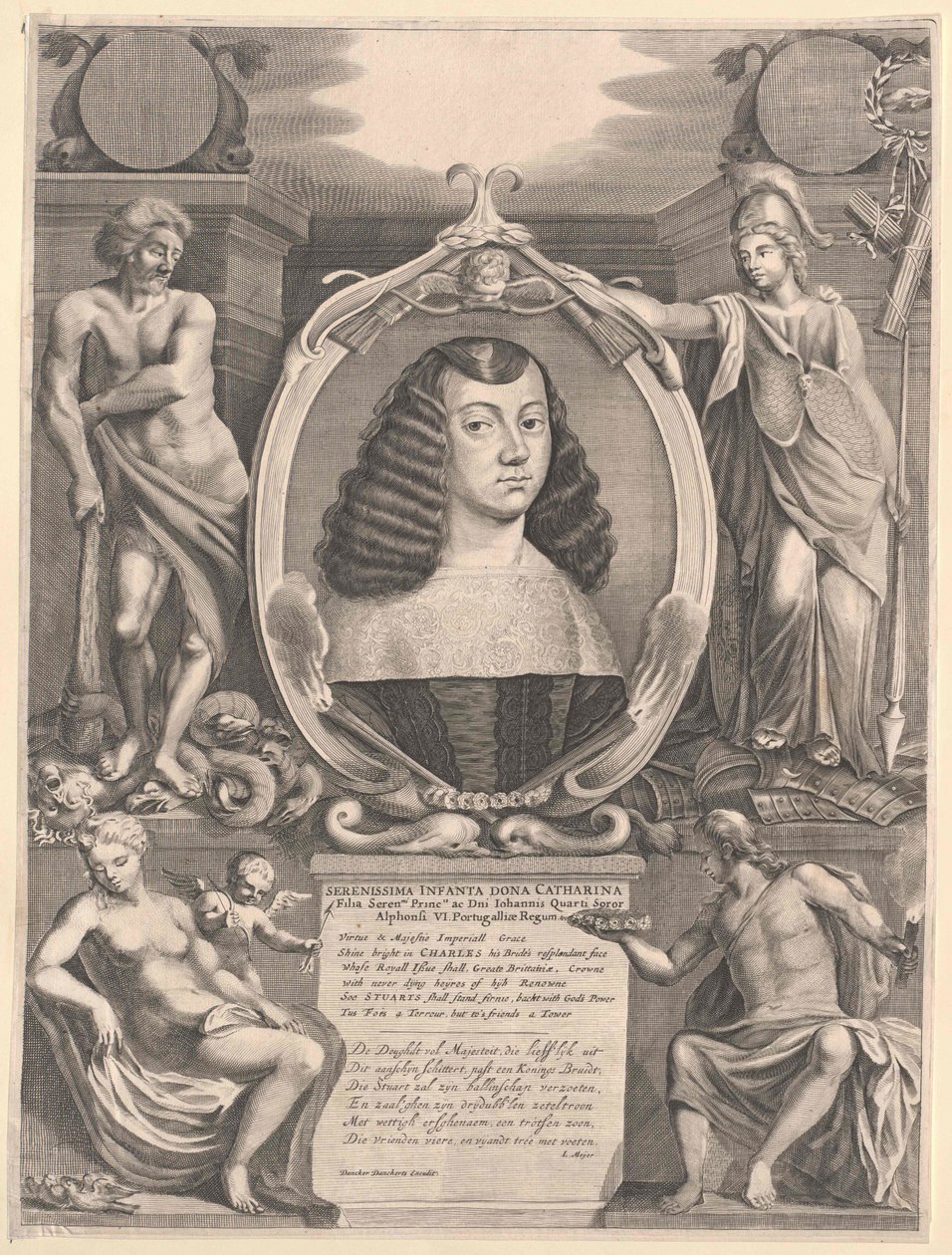 Infantka Portugalii Katarzyna (w druku) autorstwa Artist Unknown