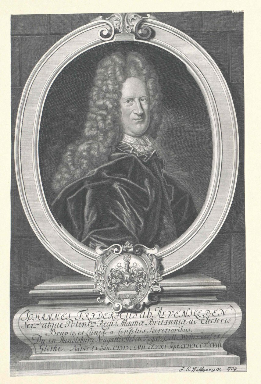 Johann Friedrich von Alvensleben (druk) autorstwa Artist Unknown