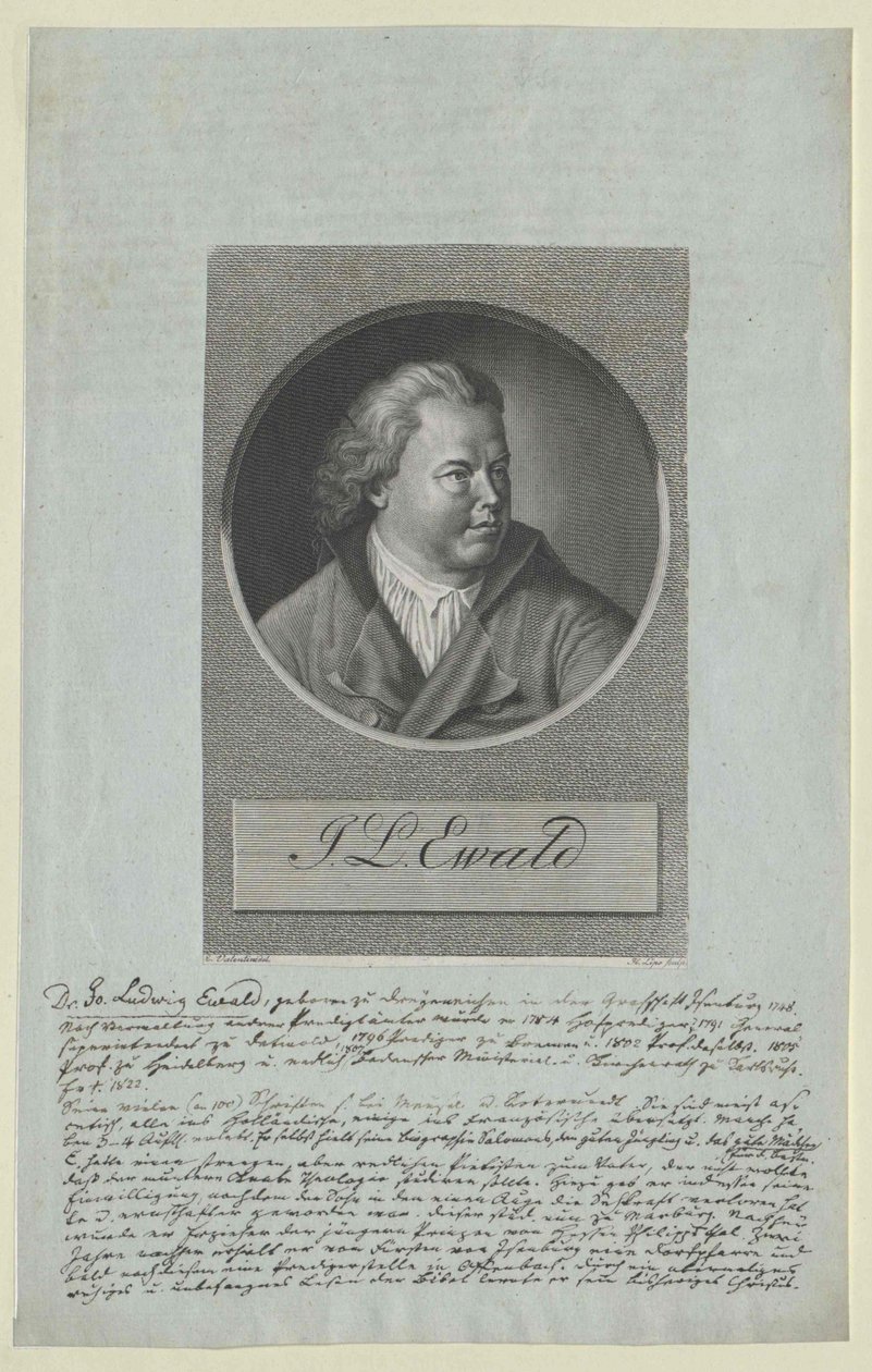 Johann Ludwig Ewald (druk) autorstwa Artist Unknown