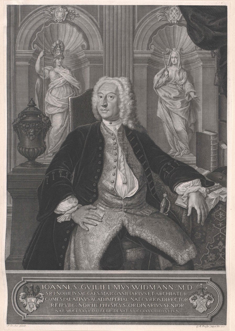 Pan Johann Wilhelm Widmann autorstwa Artist Unknown