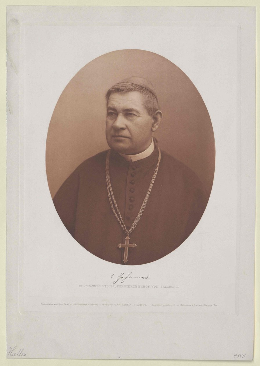 Johannes Haller (druk) autorstwa Artist Unknown