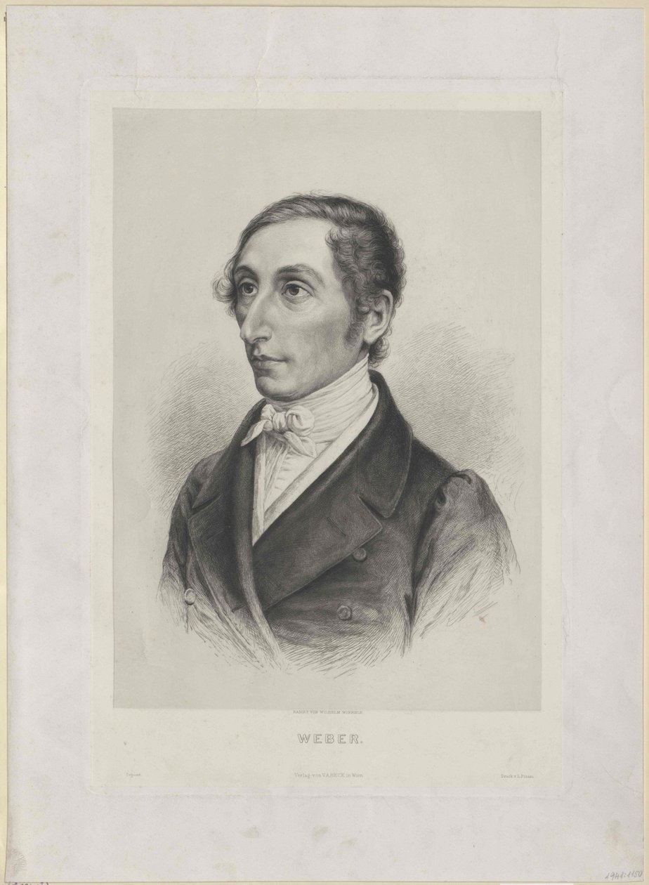 Karl Maria von Weber (druk) autorstwa Artist Unknown
