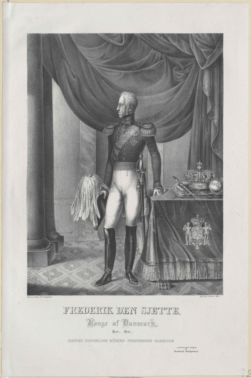 Król Danii Fryderyk VI autorstwa Artist Unknown