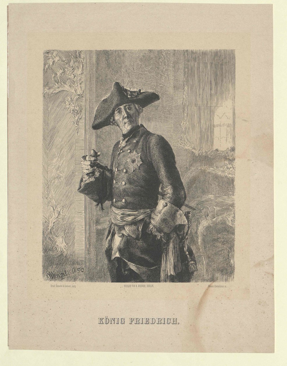 Król Prus Fryderyk II autorstwa Artist Unknown