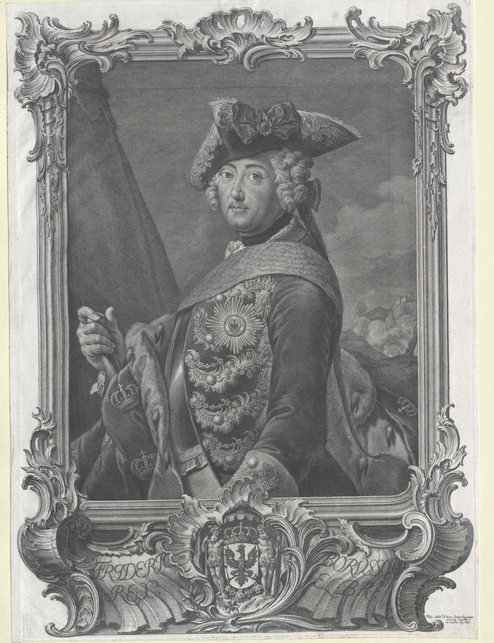 Król Prus Fryderyk II autorstwa Artist Unknown
