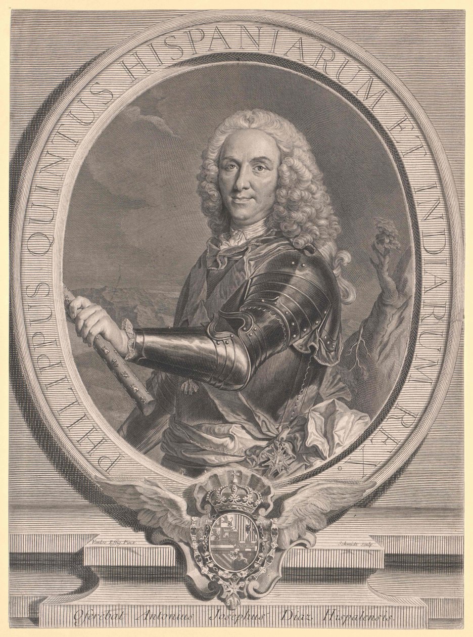 Król Hiszpanii Filip V. autorstwa Artist Unknown
