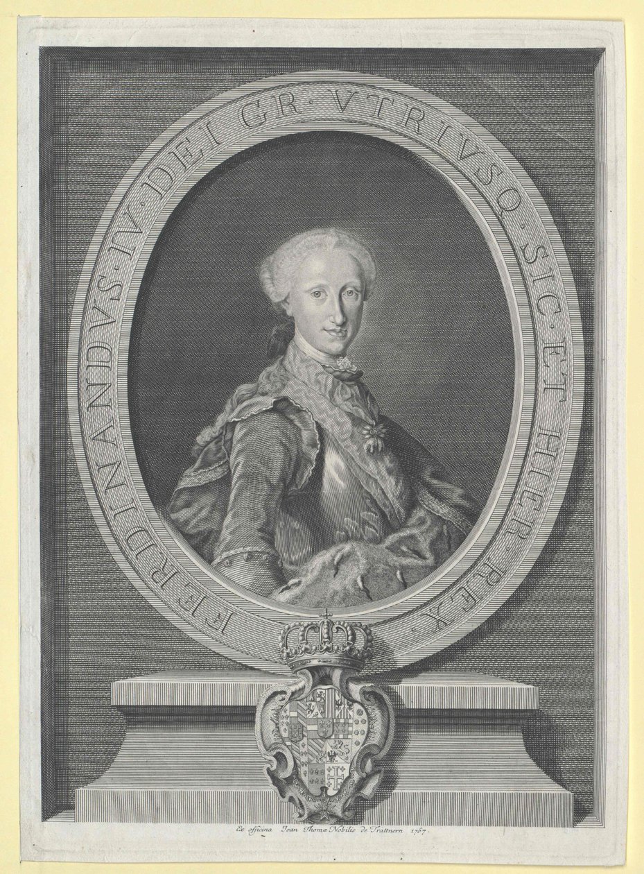 Król Dwóch Sycylii Ferdynand I autorstwa Artist Unknown