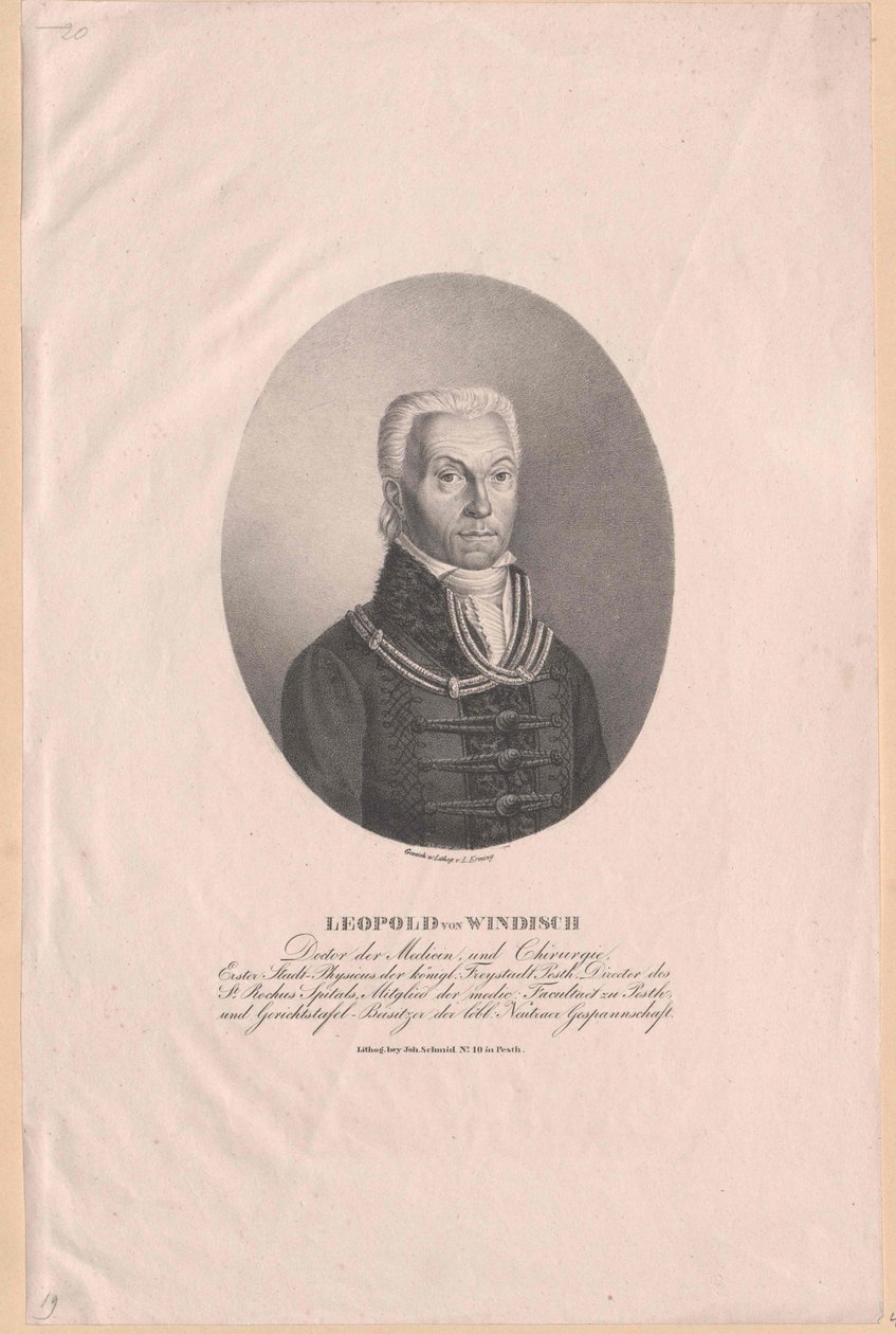 Leopold von Windish (druk) autorstwa Artist Unknown