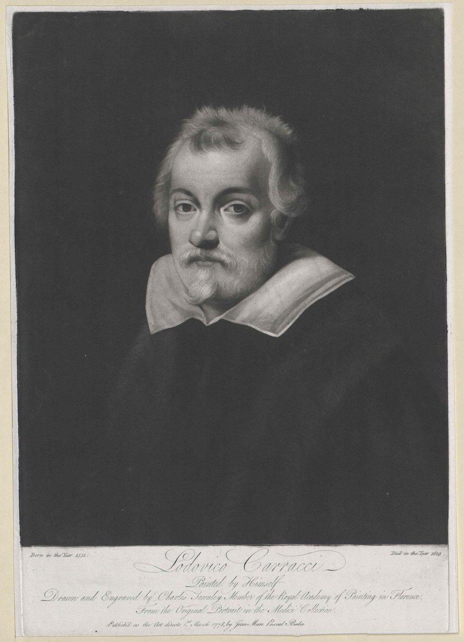 Lodovico Carracci (druk) autorstwa Artist Unknown