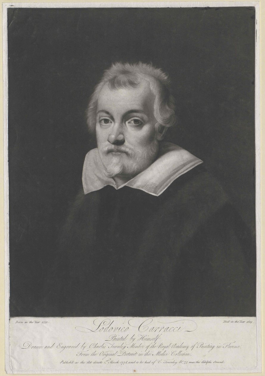 Lodovico Carracci (druk) autorstwa Artist Unknown