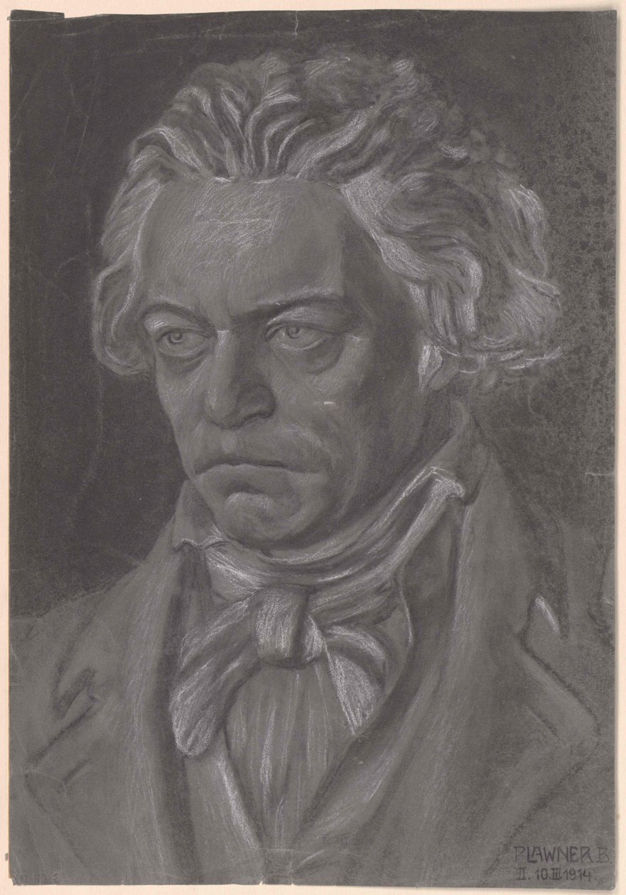 Ludwig van Beethoven autorstwa Artist Unknown