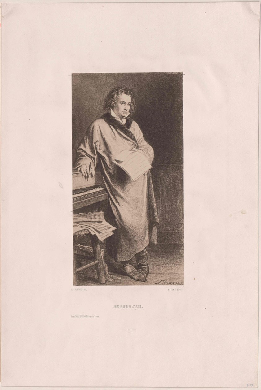 Ludwig van Beethoven autorstwa Artist Unknown