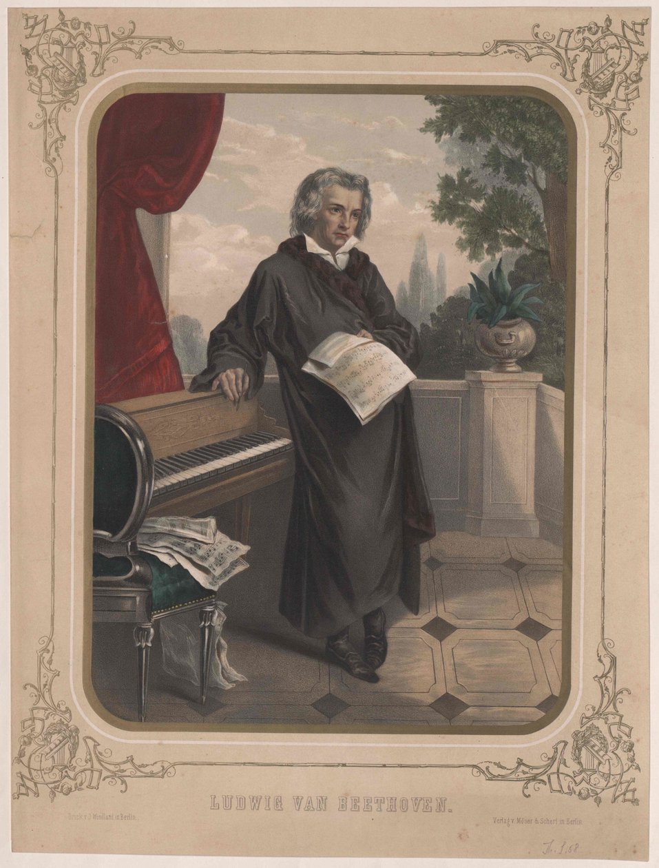 Ludwig van Beethoven autorstwa Artist Unknown