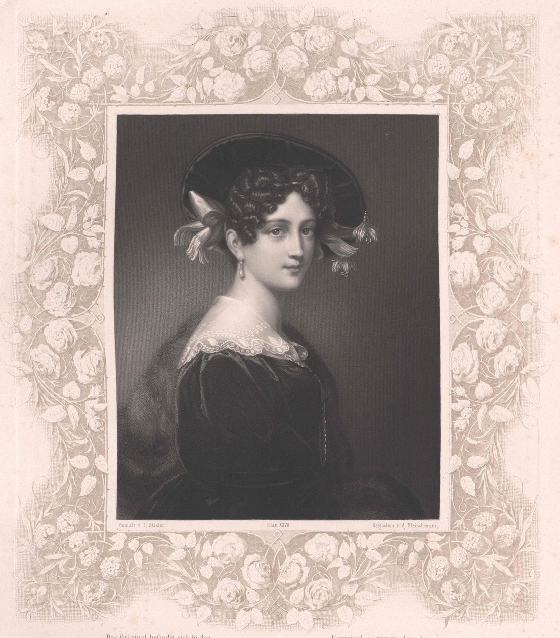 Maximiliane Borzaga (druk) autorstwa Artist Unknown