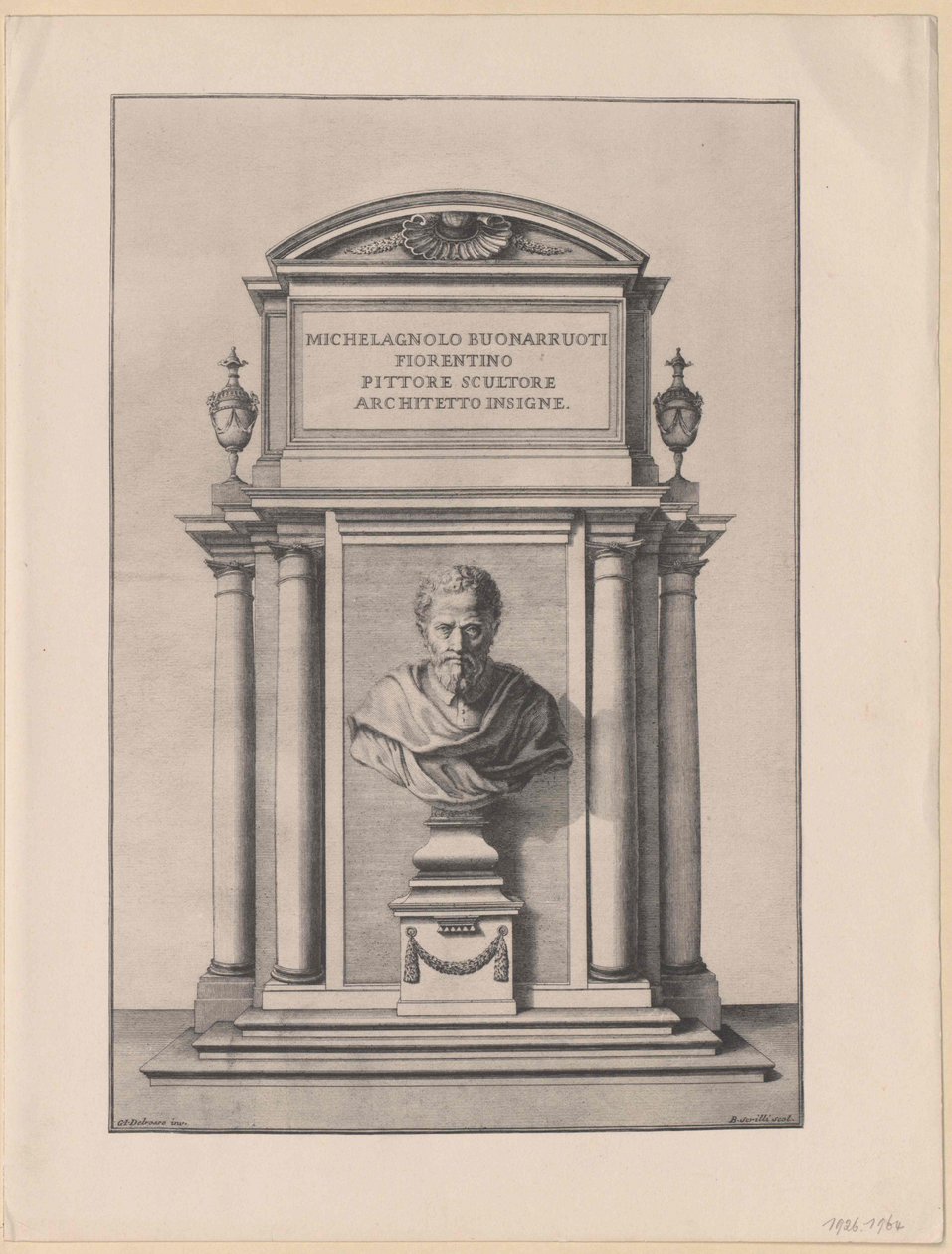 Michał Anioł Buonarotti (druk) autorstwa Artist Unknown