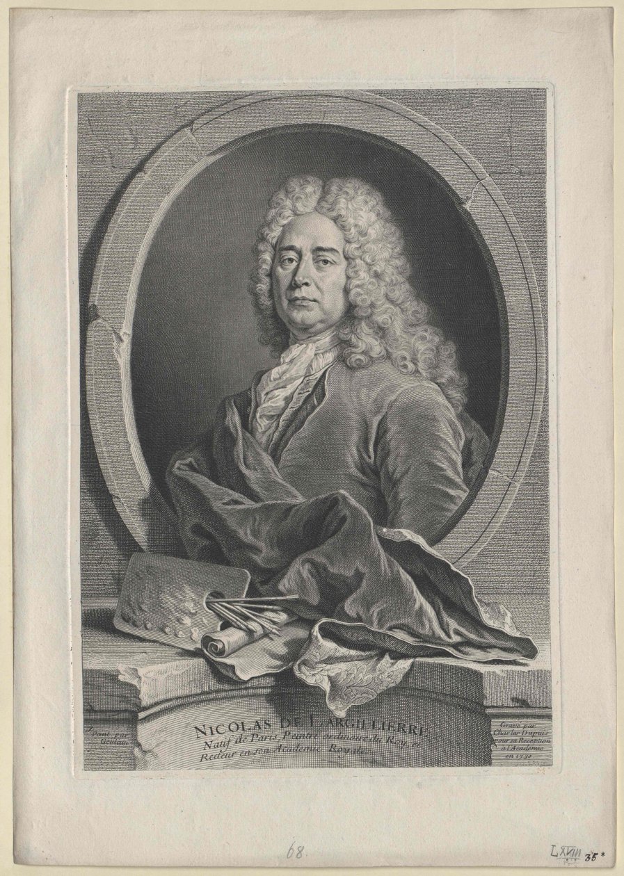 Nicolas de Largilliere (druk) autorstwa Artist Unknown