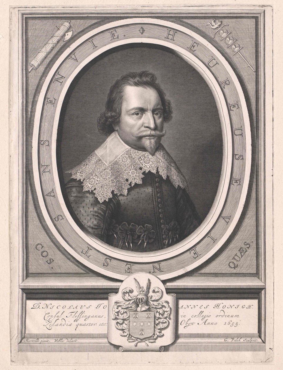 Nikolaus Johannes Honigh (druk) autorstwa Artist Unknown