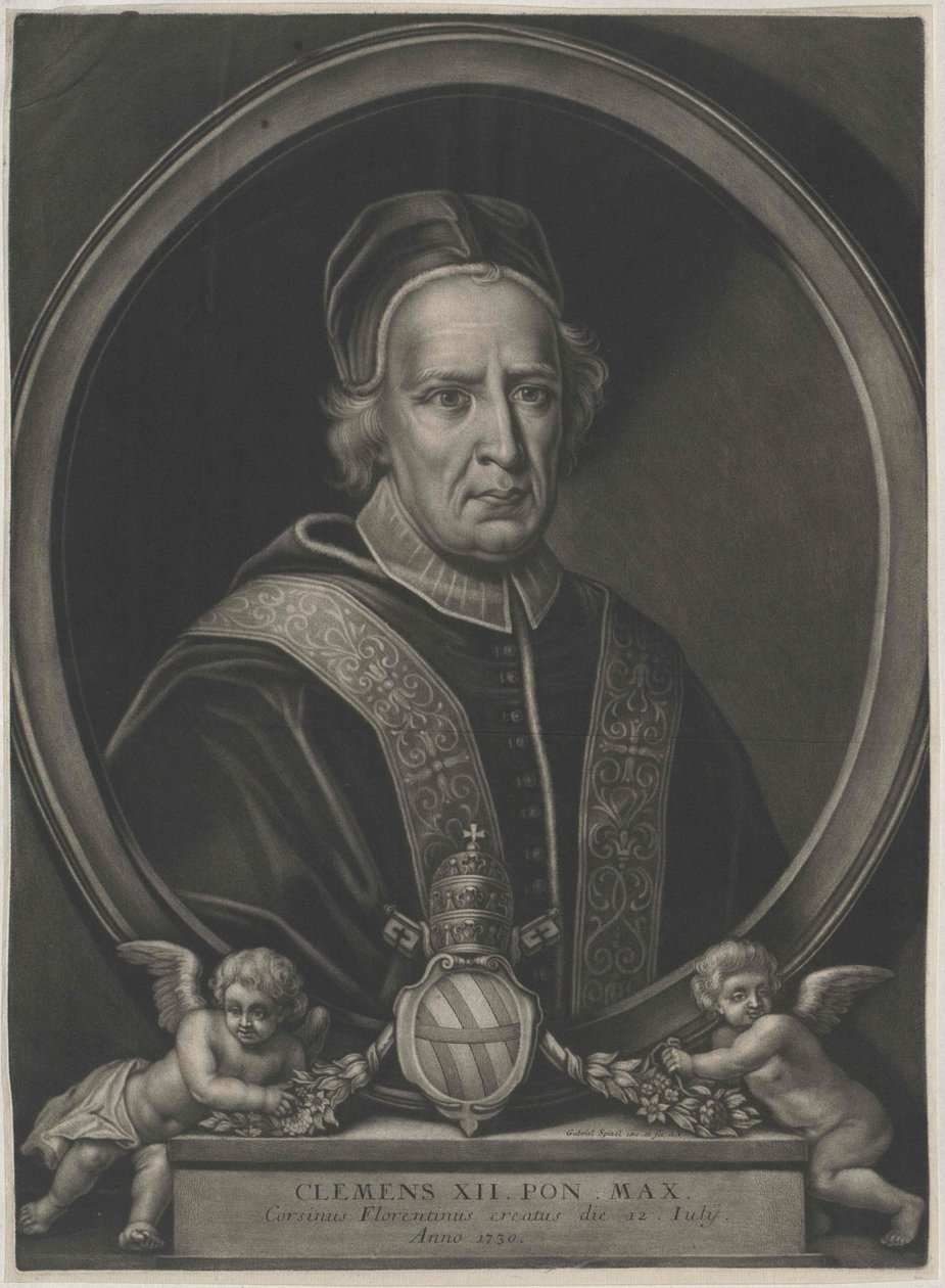 Papież Klemens XII (druk) autorstwa Artist Unknown
