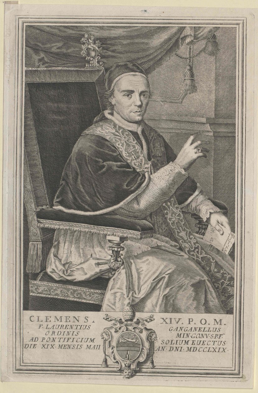 Papież Klemens XIV autorstwa Artist Unknown