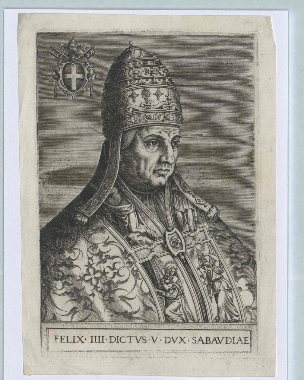 Papież Feliks IV (druk) autorstwa Artist Unknown